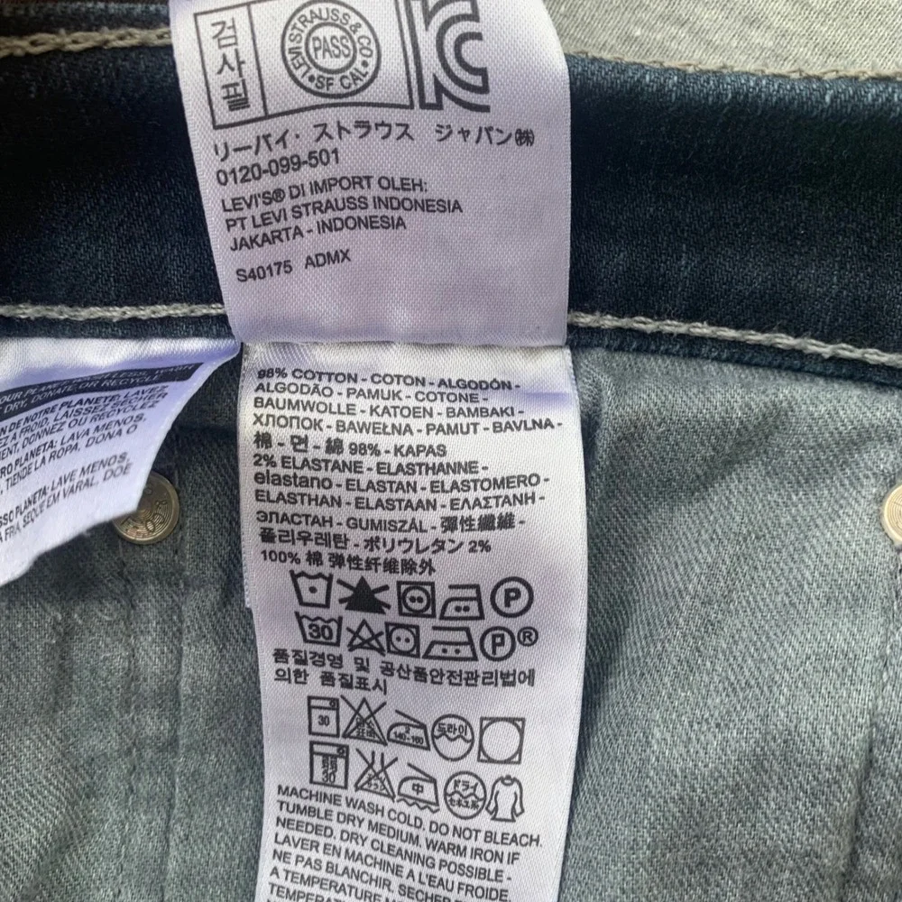 Levis 559 Relaxed Straight Jeans Mens 46x30 Dark Wash Blue Denim